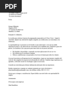 Carta de Presentación para Solicitud de Empleo