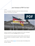 5 Books To Learn German in PDF For Free!