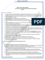 Xii - Geography - Chapter-1 Population-Distribution, Density, Growth and Composition - Notes