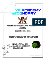 Project On Acidity in Tea Leaves by Ritam Dey