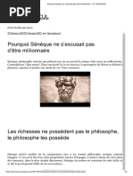 Pourquoi Sénèque Ne S'excusait Pas D'être Millionnaire - LE TORCHECUL