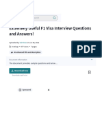 Extremely Useful F1 Visa Interview Questions and Answers! - PDF - Graduate Recor