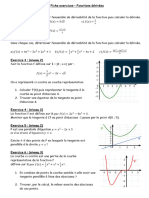 Fiche Exercices - Fonctions Dérivées