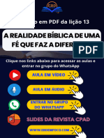 Subsídio Da Lição 13 - A Realidade Bíblica de Uma Fé Que Faz A Diferença