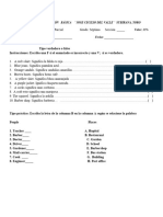 Examen de Ingles 7, 8,9 CEB JCV - Doc IV PARCIAL