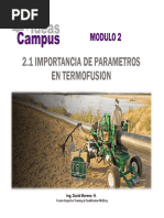 Importancia Parametros en Termofusion