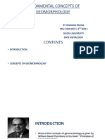 Fundamental Concepts of Geomorphology