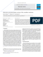 2 - Fabrication and Photocatalytic Activity of TiO2 Nano Ber Membrane 2009