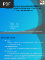 Determination of Molarity and Errors of Various Chemical Drugs and Compounds by Evaluating Their PH