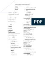 Formulario de Geometrìa Analìtica