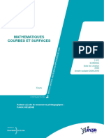 (INSA) Mathématiques Courbe de Surfaces Et Parametré