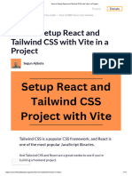 How To Setup React and Tailwind CSS With Vite in A Project