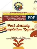 Post Activity Completion Report - 1