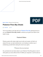 Pokemon Flora Sky Cheats - PokemonCoders