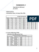 Excel Practical