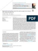 Experimental and Simulation Study of The Tensile Strength of Wet Carbonate