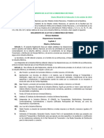 Reglamento de La Ley de La Industria Eléctrica