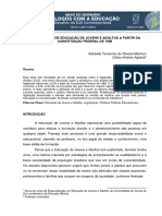 A Legislação de Educação de Jovens e Adultos A Partir Da