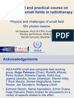 Theoretical and Practical Course On Dosimetry of Small Fields in Radiotherapy