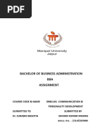 SM BACHELOR of Business Administratio Communication - Wps 12 PDF