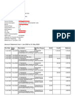 SBI Bank Statement Sample