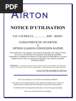 TAC-12CHSA/CI................... REF: 404261 Climatiseur DC Inverter A Option Liaison Connexion Rapide