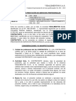 Modelo de Contrato Prestación de Servicios de Salud y Seguridad en El Trabajo