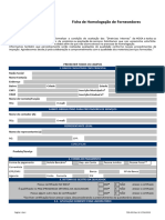 Ficha de Homologação de Fornecedores 