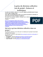 Améliorer La Prise de Décision Collective en Gestion de Projet