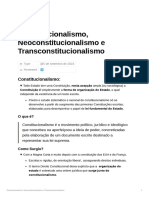 Constitucionalismo Neoconstitucionalismo e Transconstitucionalismo