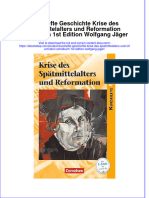 Kurshefte Geschichte Krise Des Spätmittelalters Und Reformation Schulbuch 1st Edition Wolfgang Jäger Full Chapter Free