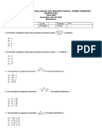 Cuestionario para La Evaluacion Del Segundo Parcial Primer Trimestre - 10mo