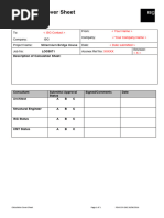 Calculation Template Cover Sheet