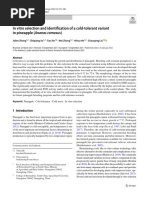 In Vitro Selection and Identification of A Cold Tolerant Variant in Pineapple (Ananas Comosus)