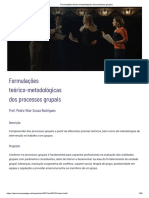 Processos Grupais - Formulações Teórico-Metodológicas Dos Processos Grupais