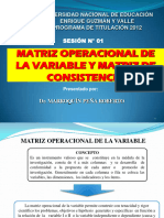 Matriz Operacional de La Variable y Matr