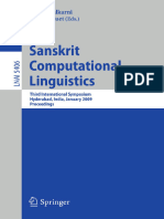 Amba Kulkarni Gérard Huet Eds Sanskrit Computational Linguistics Third International Symposium, Hyderabad, India, January 15-17, 2009 Proceedings 2009