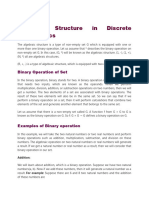 Algebraic Structure in Discrete Mathematics