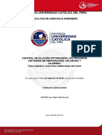 Tesis. Control de Dilucion Optimizando Procesos Unitarios de Perforacion Voladura y Acarreo. Mina Subterranea Del Norte