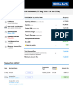 One Credit Card Statement (20 May 2024 - 19 Jun 2024) : Jayesh Isamaliya