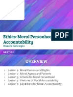 Ethics Moral Personhood and Accountability PDF