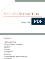 Lesson 4 Species İnteraction