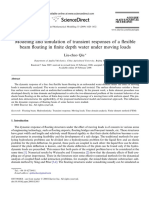 Qiu - 2009 - Modeling and Simulation of Transient Responses of A Flexible Beam Floating in Finite Depth Water Under Moving Loads-Annotated