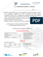 Exercício Prático - Carga Térmica (Refrigeração)