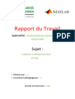 Rapport Du Matlab