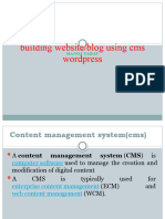 Building Website/blog Using Cms Wordpress: Manoj Yadav