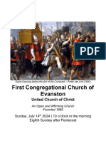 07.14.24 Large Print Bulletin at First Congregational Church of Evanston, UCC