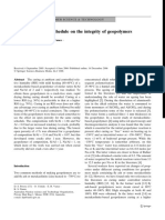 Influence of Curing Schedule On Geopolymers