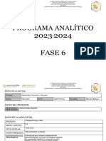 Programa Analã - Tico 2023. Etica, Naturaleza y Sociedad.