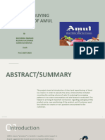 A Study On Consumer Buying Behaviour of Amul